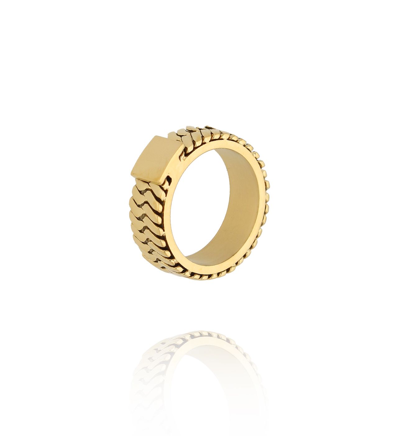 Obrączka złota ze stali szlachetnej - By Dziubeka