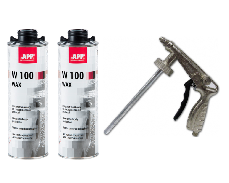 APP ZESTAW W100 WAX WOSK DO PODWOZIA 2L + PISTOLET - Petrostar