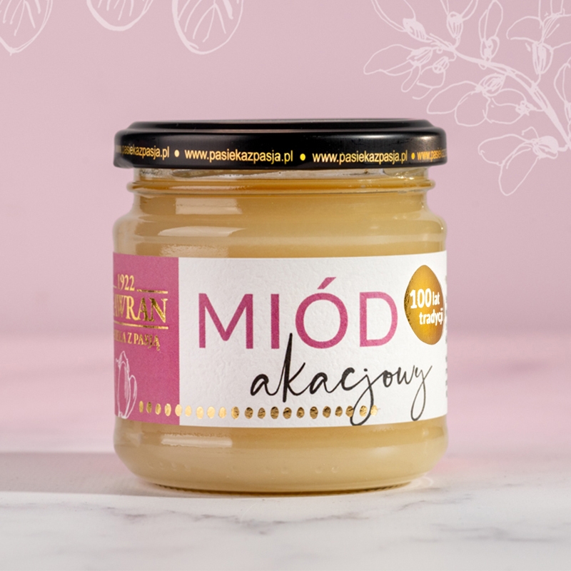Miód akacjowy 260g - Pasieka z Pasją Hawran