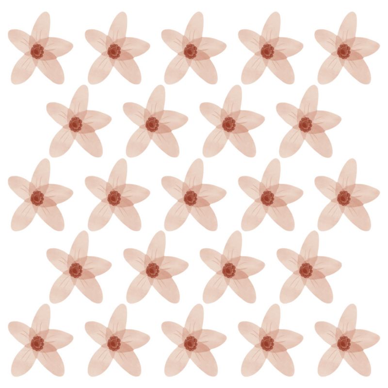 Naklejka na ścianę Pastelowe Love Niezapominajki boho 1 szt