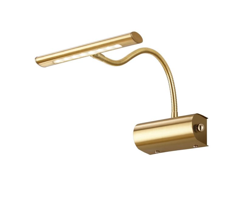 Kinkiet ścienny Trio Curtis mosiężno-biały LED 4W 3000K 380lm IP20 wym: 35 x 18 x 18 cm - 1 szt.