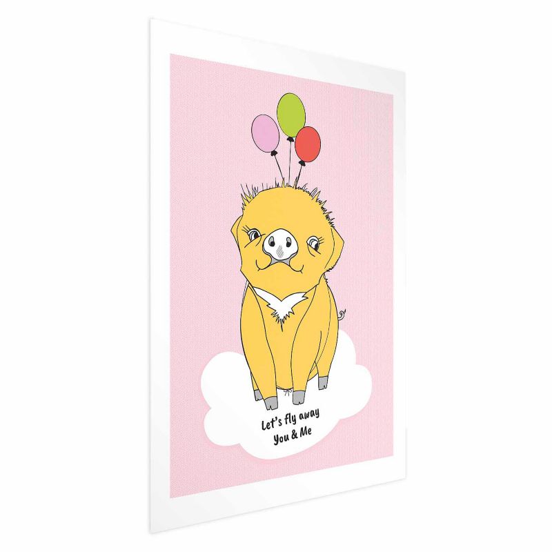 Plakat Artgeist Podniebna świnka 40x60 cm bez ramy 1 szt