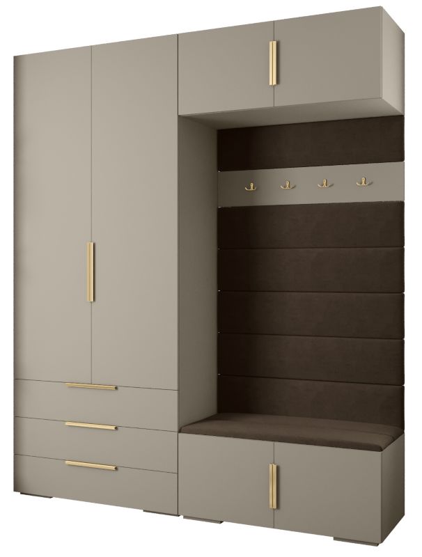 Garderoba do przedpokoju Abiks INOVA 1 Z12 kaszmir+złoty+manila04 1szt.