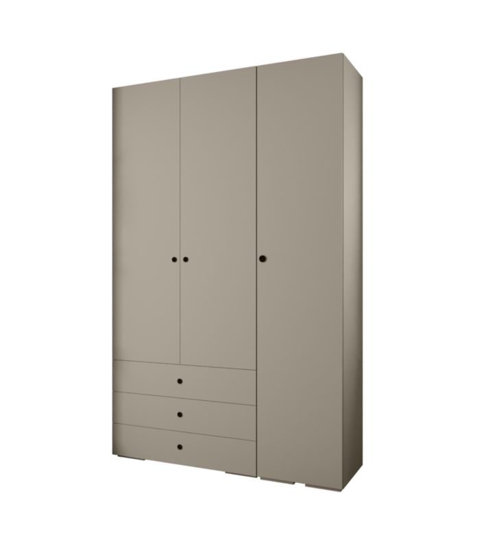 Garderoba wysoka do przedpokoju Abiks INOVA 2 Z17 kaszmir+czarny 1 szt.