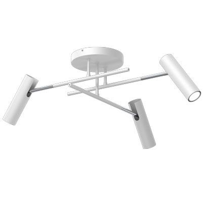 Lampa sufitowa wisząca Luminex Axion 3302 biały mat-chromowana minimalistyczna 3xGU10 x 8W 1 szt.