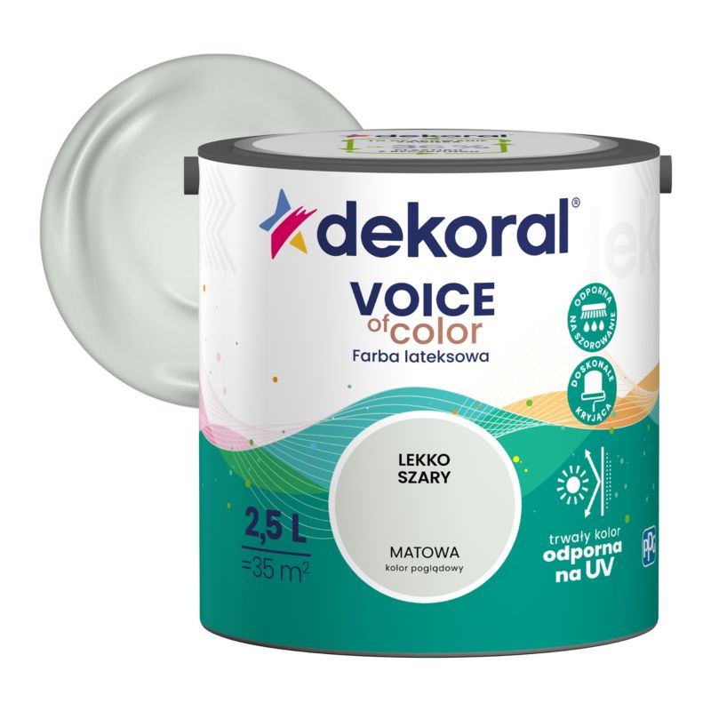 Farba kolorowa Dekoral Voice of Color lekko szary 2,5 l