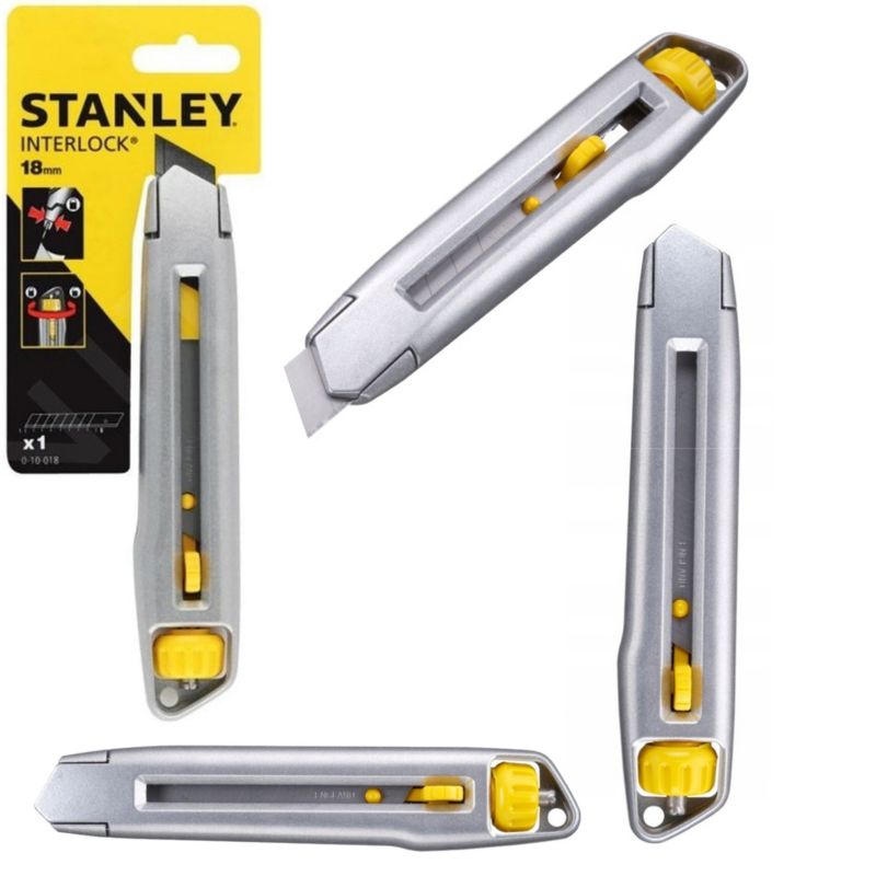 Nóż metalowy z ostrzem łamanym Stanley Interlock 18 mm 1 szt.