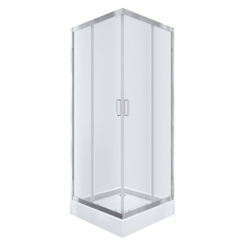 Kabina prysznicowa NAMELESS Durasan 80x80 chrom kwadratowa z brodzikiem 1szt.