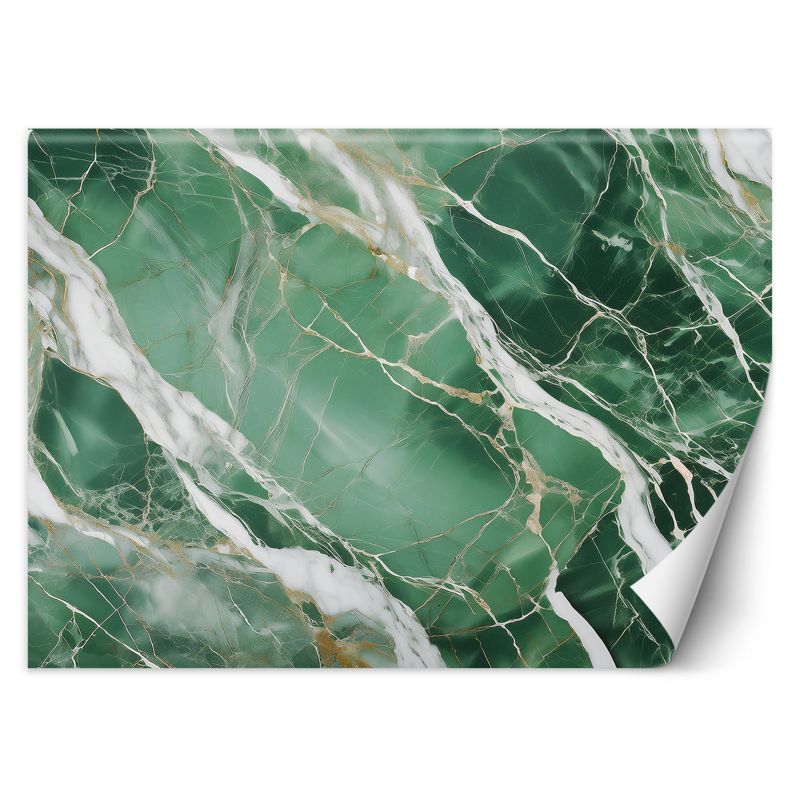 Fototapeta Feeby Zielony Marmur ze Złotem Styl Glamour 450x315 1 szt