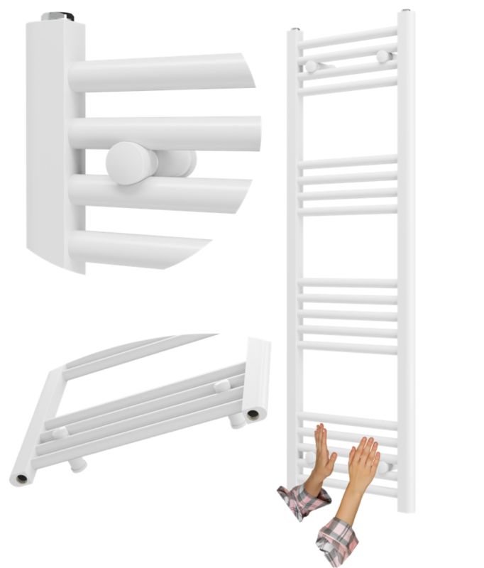 Grzejnik Łazienkowy Granitan Breno 40/120cm Biały Kaloryfer Drabinkowy 1kpl.