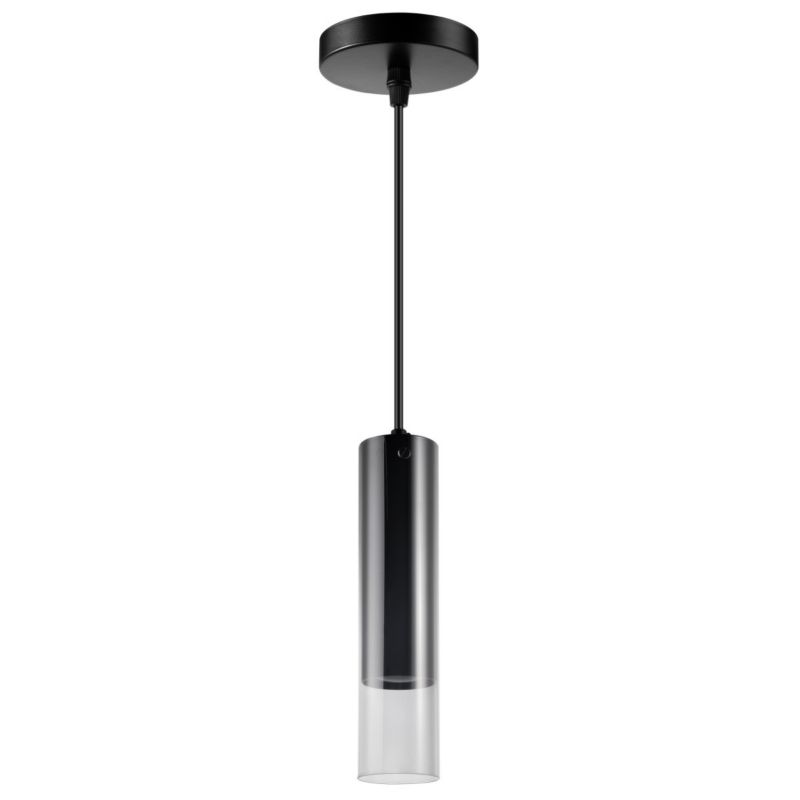 Lampa wisząca Polux Smoky 8342 czarno-przezroczysty tuba 1xGU10 x 10W 1 szt.