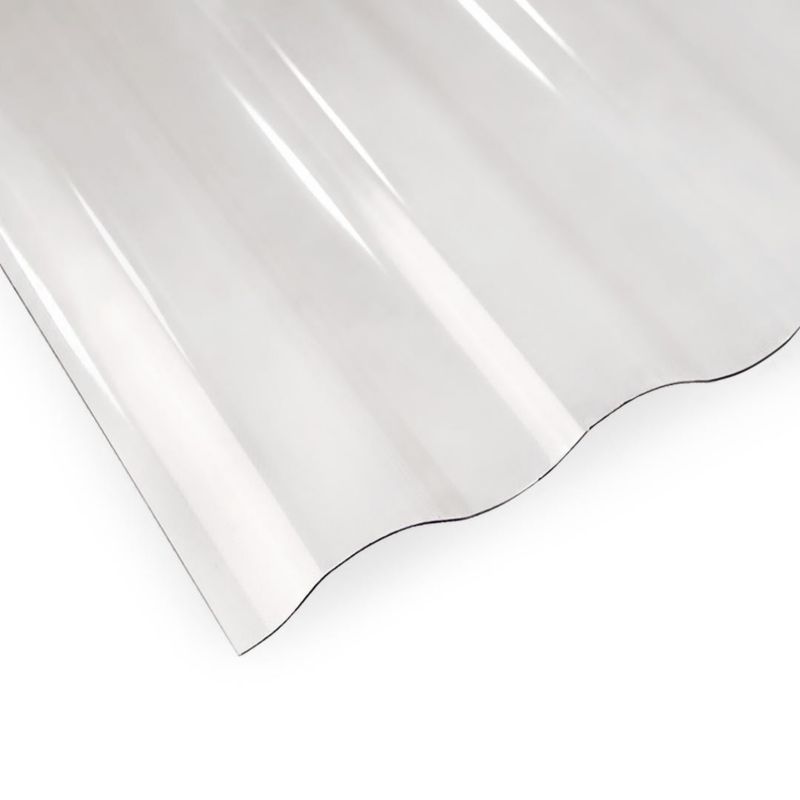 Płyta poliwęglan falista Polyxo przeźroczysta 76/18 900x2500/0,5 mm odporna na gradobicie 1 szt.