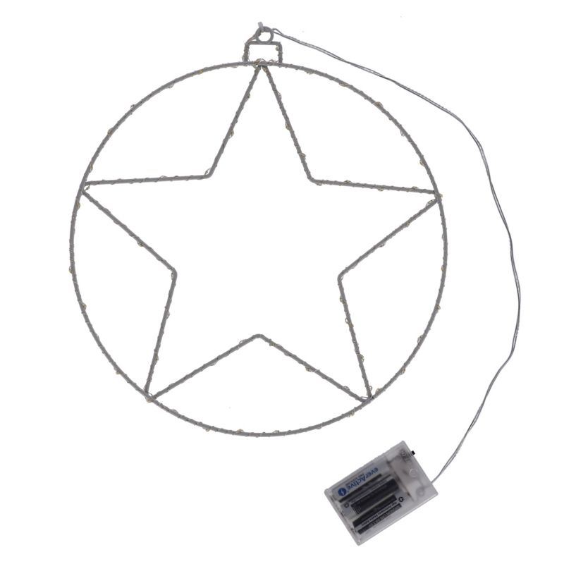 Dekoracja metalowa 70 LED Jumi 30 x 30 cm ciepły/zimny biały