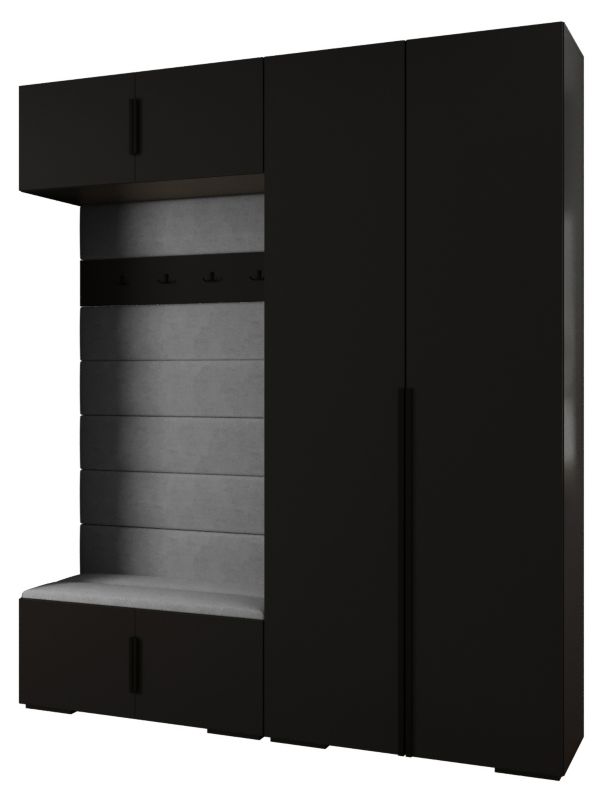 Garderoba do przedpokoju Abiks INOVA 1 Z18 czarny+czarny+manila16 1szt.