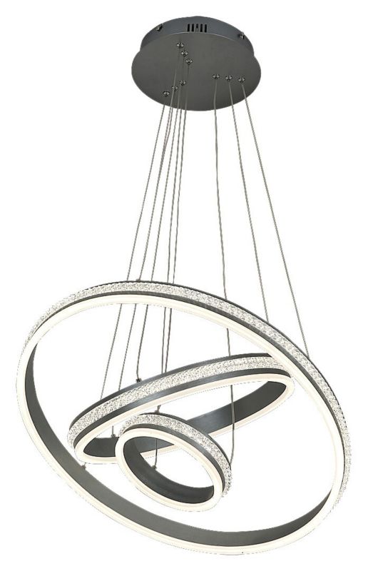 Żyrandol Rabalux Avalon szczotkowane aluminiowo-biały LED 75W 4000K 4730lm wym: 130 x 60 x 60 cm metal - 1 szt.