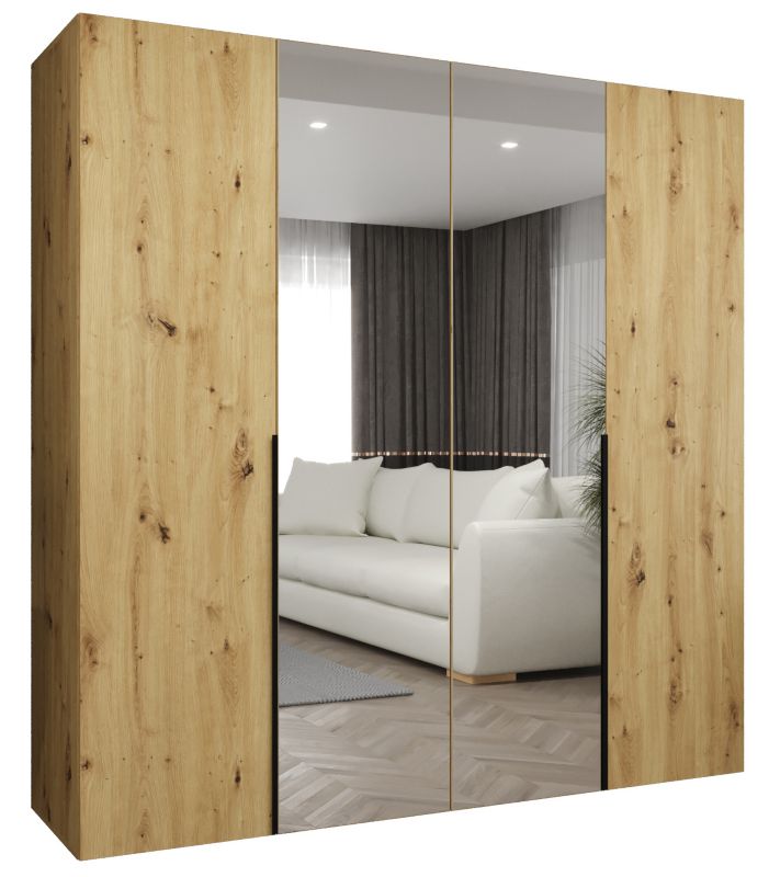 Szafa uchylna otwierana ALICANTE 2 200 wys 202 cm Artisan + Czarny 1 szt