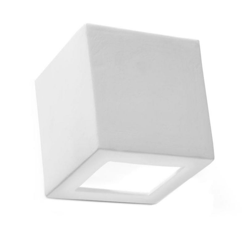 Kinkiet ścienny Sollux Lighting Leo biały ceramiczny 1 x E27 x 60W IP20 wym: 15 x 15 x 15 cm - 1 szt.