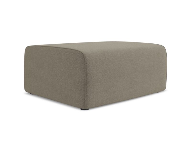 Pufa LaMiaSofa CASERTA z tkaniny strukturalnej 90x60 cm ciemny beż 1 szt.