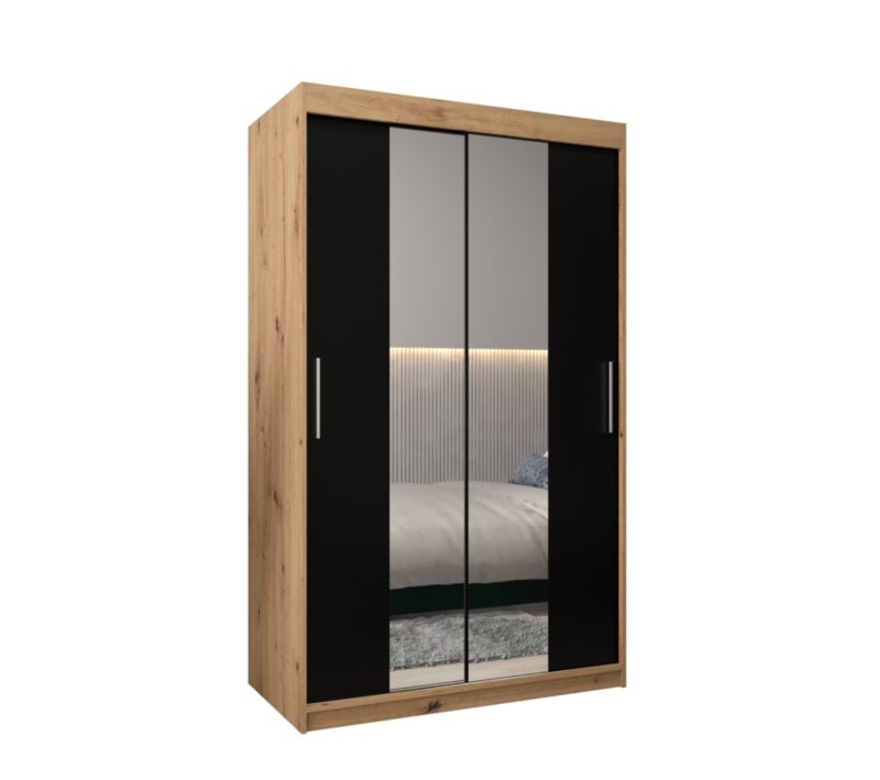 Szafa przesuwna Garderoba Abiks Tokyo 1 120 artisan + czarny 1 szt.