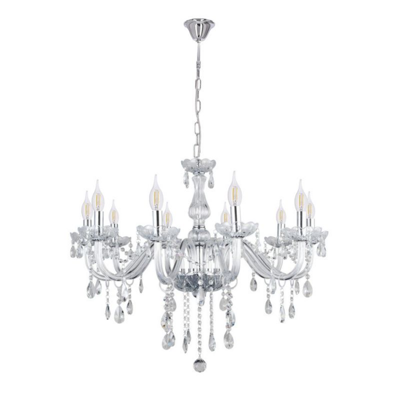 Żyrandol Candellux Cristallo 0351 przezroczysto-chromowany kryształowy 10xE14 x 40W 1 szt.