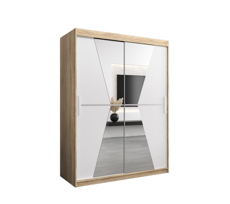 Szafa przesuwna Garderoba Abiks MAROKO 150 sonoma/biały 1 szt.