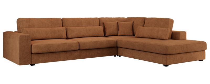 Narożnik MKS Meble SAVONA L strona prawa pomarańczowy struktura 1szt.