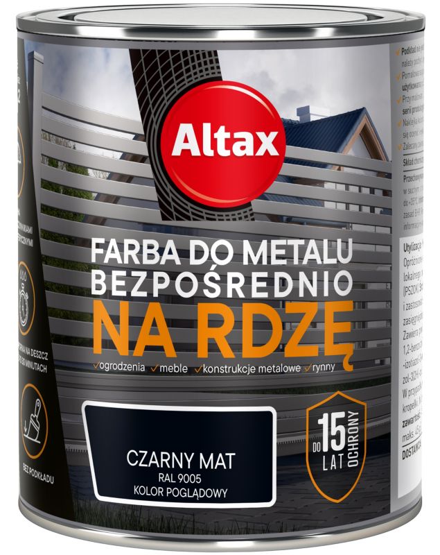 Farba antykorozyjna Altax czarny mat 0,75 l