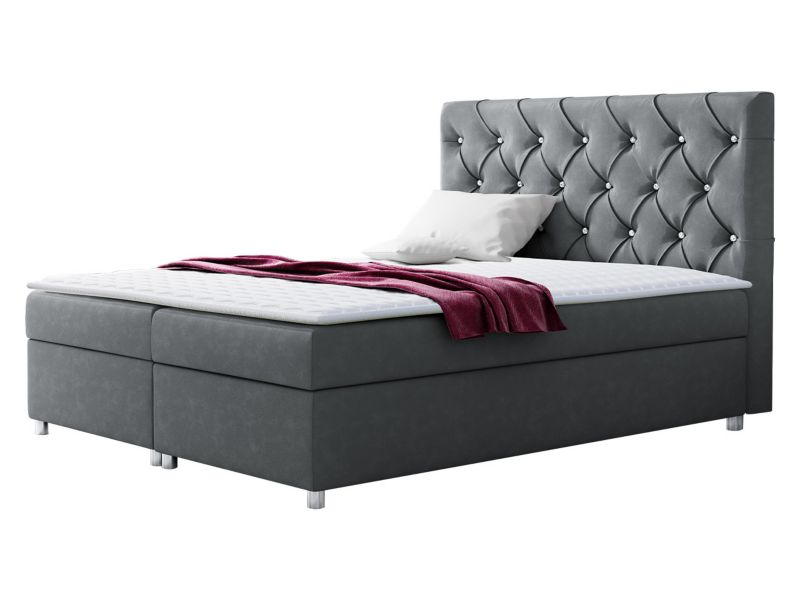 Łóżko kontynentalne MIRJAN 24 Roma 140x200 popielaty 1 szt.