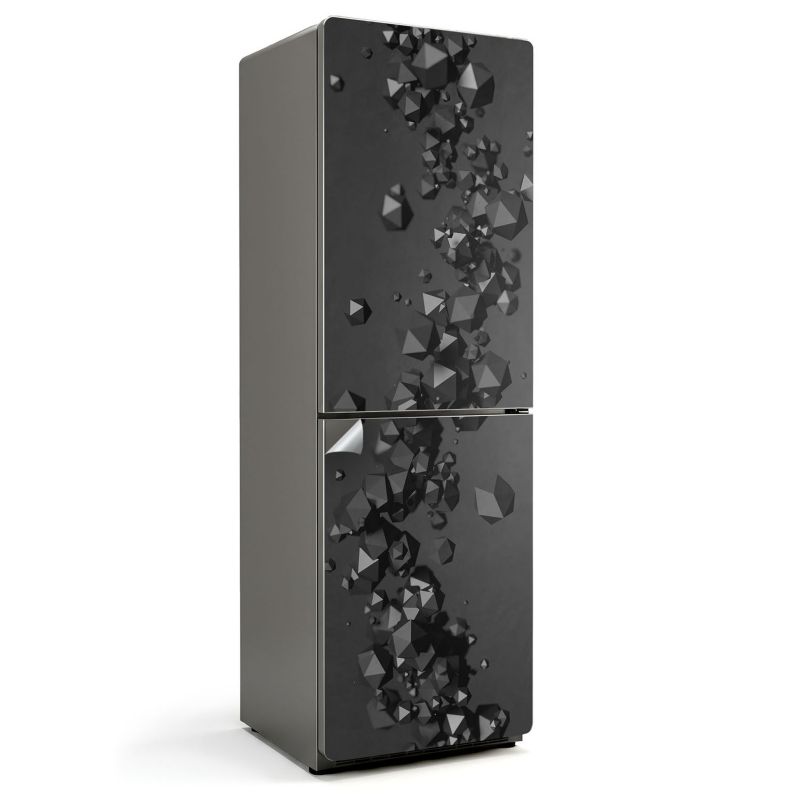 Ozdobna naklejka na lodówkę Wallfluent 60x190 cm Abstrakcyjne bryły w ruchu 1 szt.