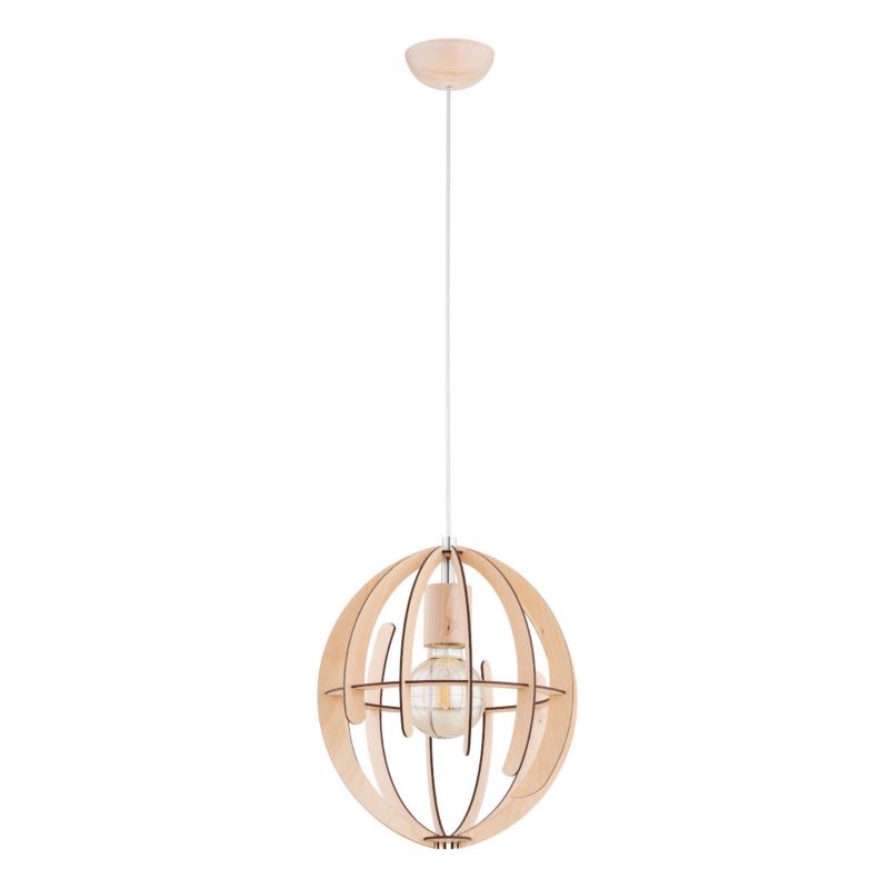 Lampa wisząca Alfa Solaria jasne drewno-biała wym: 90 x 31 x 31 cm 1xE27 x 15W 1 szt.