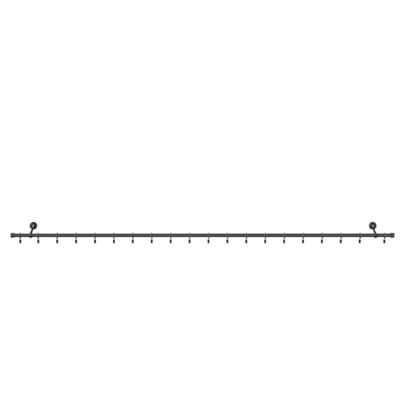 Karnisz pojedynczy Goodhome Kimlos 19 mm 200 cm zaślepka czarny