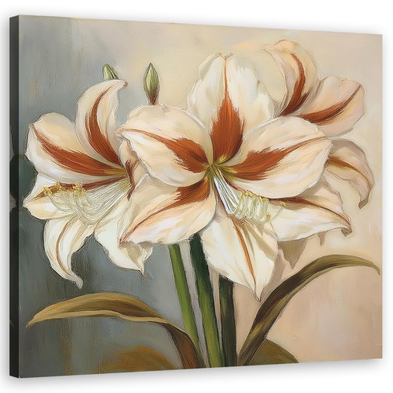 Obraz do salonu sypialni Feeby Kwiaty Lilie Natura 60x60 cm 1szt