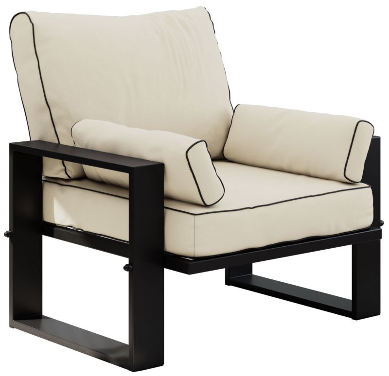 Fotel ogrodowy MKS Meble ELBA S1 beżowy 1 szt.