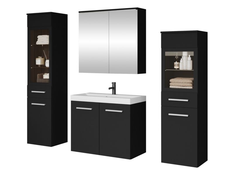 Meble łazienkowe MIRJAN 24 Madrit II czarny grafit 1 kpl.