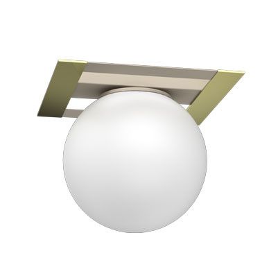 Lampa sufitowa wisząca Luminex Satelit kremowo-złoty połysk-biała wym: 19 x 22 x 20 cm 1xE27 x 15W 1 szt.