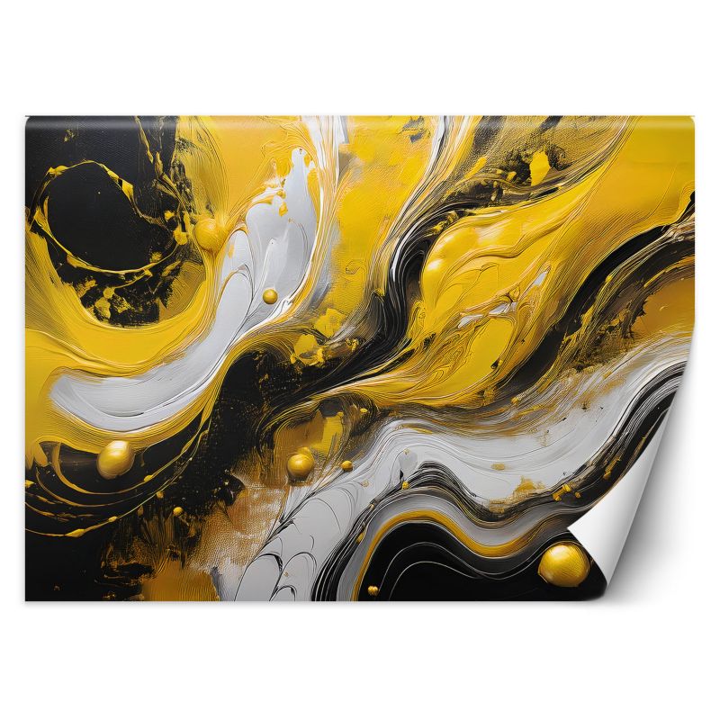 Fototapeta Feeby Żółto Czarna Abstrakcja Tekstura Loft 350x245 1 szt