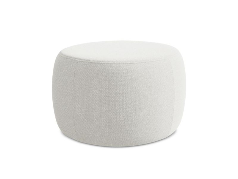 Pufa LaMiaSofa TIVOLI z tkaniny bouclé 76x67 cm biały 1 szt.