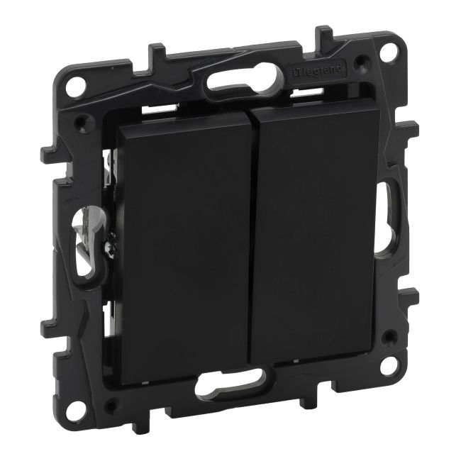 Łącznik podwójny Legrand Niloe Step czarny