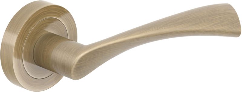 Klamka drzwiowa Metalbud Diana okrągły szyld patyna