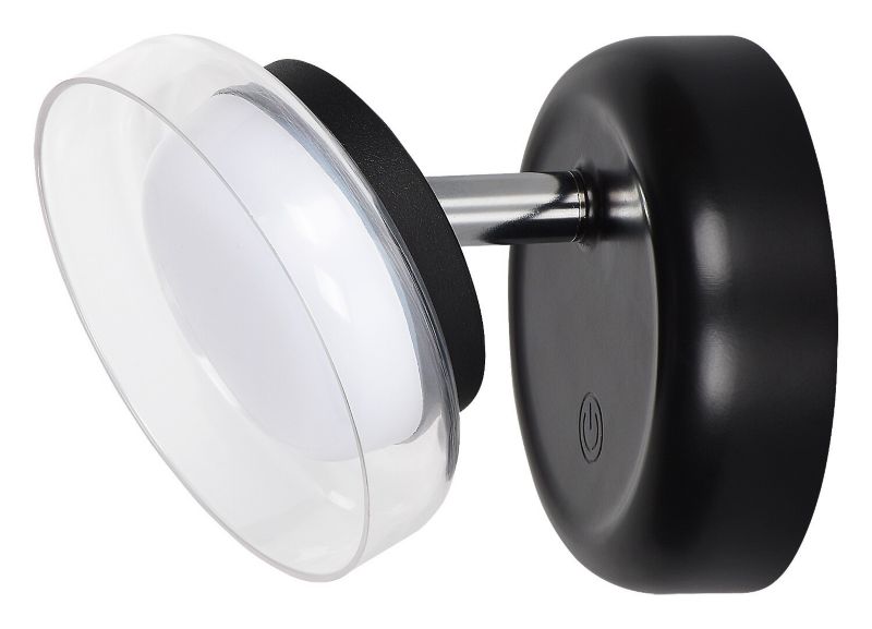 Kinkiet ścienny Rabalux Javi czarno-biały bezprzewodowy LED 2W 3000K 150lm IP20 wym: 10 x 10 x 13 cm - 1 szt.