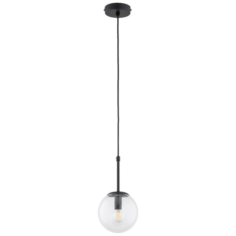 Lampa wisząca Alfa Sebia 7419 czarno-przezroczysty minimalistyczna 1xE14 x 10W 1 szt.