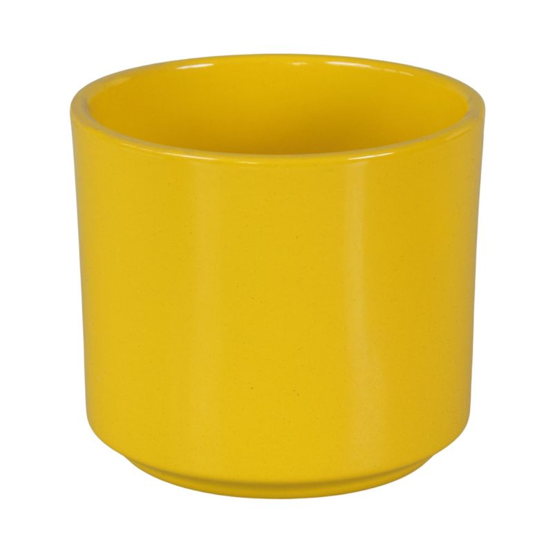 Osłonka doniczki cylinder 12 cm żółta