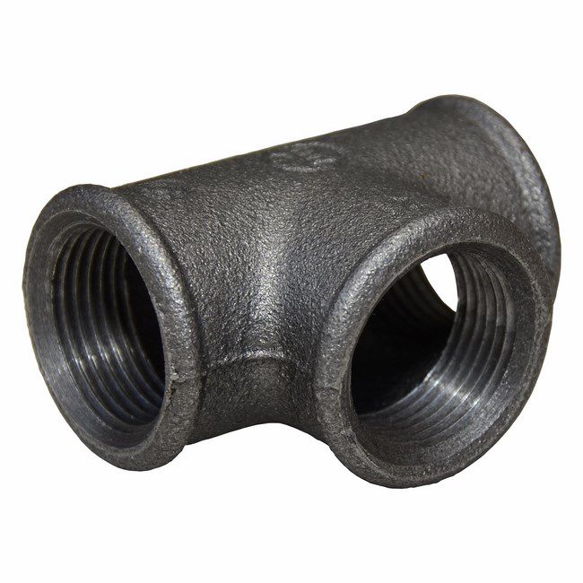 Trójnik nakrętny 1/2" czarny