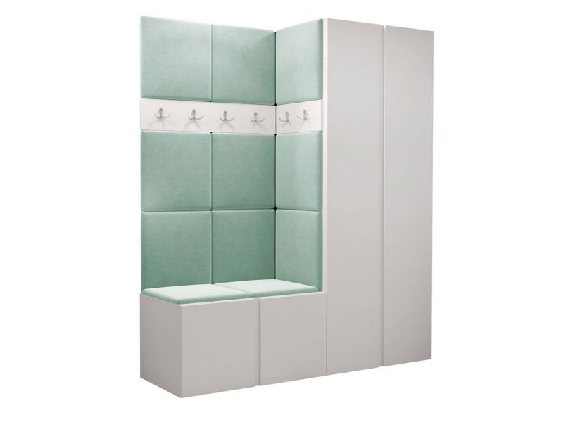 Garderoba MIRJAN 24 Orion III biały + miętowy 1 kpl.