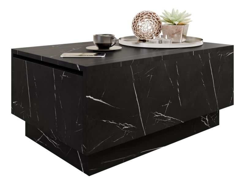 Stolik kawowy MIRJAN 24 ze schowkiem Moon 90x60 marmur black royal 1 szt.