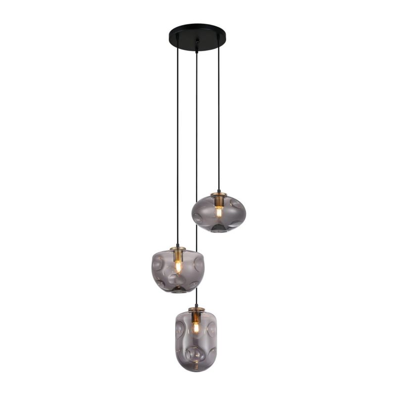 Lampa sufitowa wisząca Italux Hatella 9153 miedziano-czarna nowoczesna 3xE27 x 40W 1 szt.