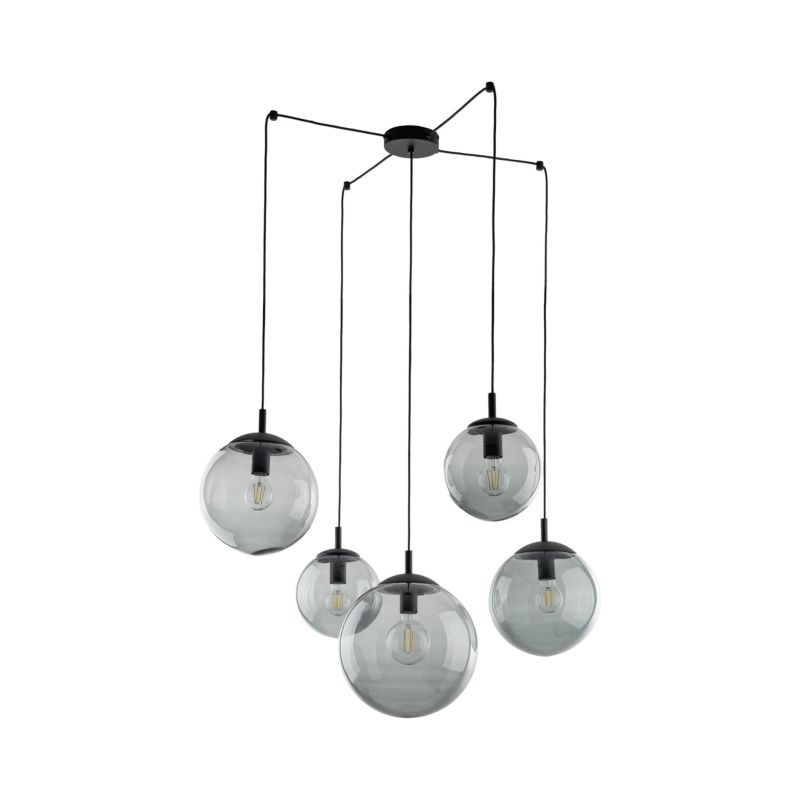 Lampa wisząca TK-Lighting Esme Grafitowe klosze pająk 5x E27 - 1szt.