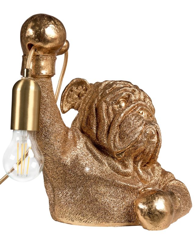 Lampa stołowa Pies Mike Złoty 1 szt.