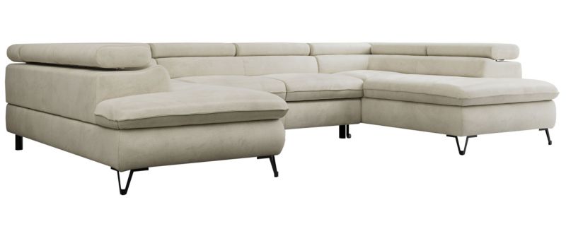 Narożnik MKS Meble PEDRO U uniwersalny beżowy welwet 1szt.