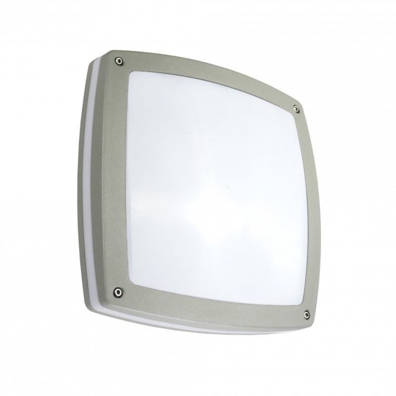 Lampa sufitowa zewnętrzna SU-MA Nex srebrna 2 x E27 x 20W IP44 wym: 30 x 30 x 9 cm - 1 szt.